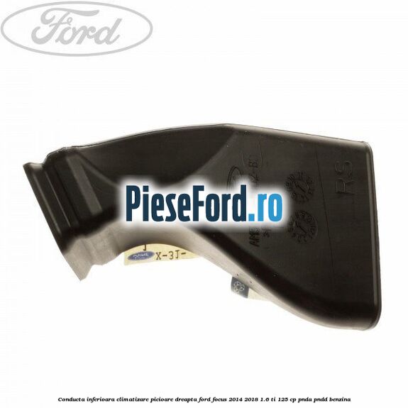 Conducta inferioara climatizare picioare dreapta Ford Focus 2014-2018 1.6 Ti 125 cp PNDA, PNDD benzina