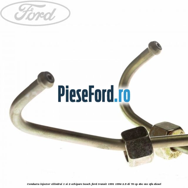 Conducta injector cilindrul 1 si 2 echipare Bosch Ford Transit 1991-1994 2.5 DI 70 cp 4BC, 4CC, 4FA diesel