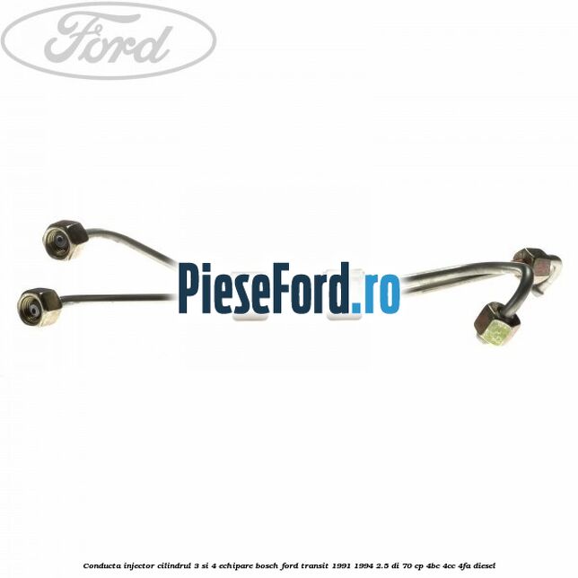 Conducta injector cilindrul 3 si 4 echipare Bosch Ford Transit 1991-1994 2.5 DI 70 cp 4BC, 4CC, 4FA diesel