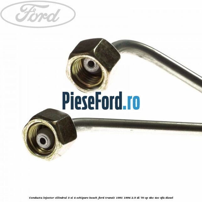 Conducta injector cilindrul 3 si 4 echipare Bosch Ford Transit 1991-1994 2.5 DI 70 cp 4BC, 4CC, 4FA diesel