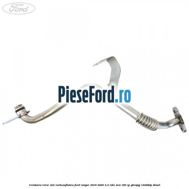 Conducta retur ulei turbosuflanta Ford Ranger 2016-2020 2.2 TDCi 4x4 160 cp GBVAJQJ, T22DD0P diesel