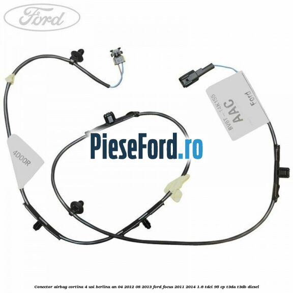 Conector airbag cortina 4 usi berlina an 04/2012-08/2013 Ford Focus 2011-2014 1.6 TDCi 95 cp T3DA, T3DB diesel