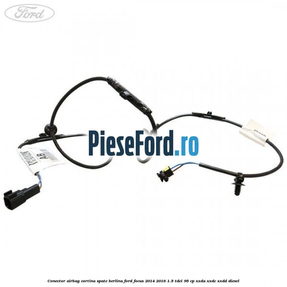Conector airbag cortina spate berlina Ford Focus 2014-2018 1.5 TDCi 95 cp XXDA, XXDC, XXDD diesel