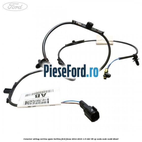 Conector airbag cortina spate berlina Ford Focus 2014-2018 1.5 TDCi 95 cp XXDA, XXDC, XXDD diesel