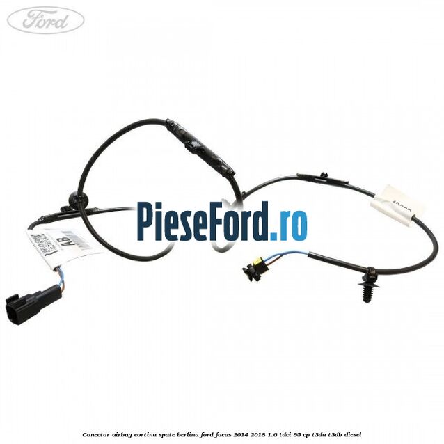 Conector airbag cortina spate berlina Ford Focus 2014-2018 1.6 TDCi 95 cp T3DA, T3DB diesel