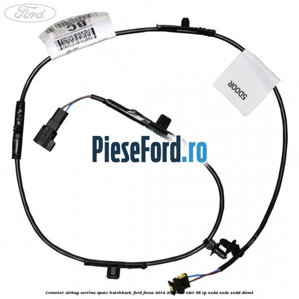 Conector airbag cortina spate hatchback Ford Focus 2014-2018 1.5 TDCi 95 cp XXDA, XXDC, XXDD diesel