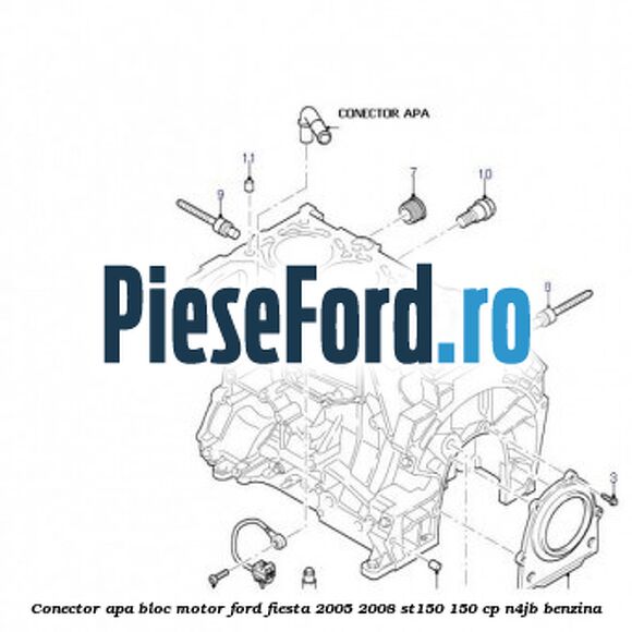 Conector apa bloc motor Ford Fiesta 2005-2008 ST150 150 cp N4JB benzina