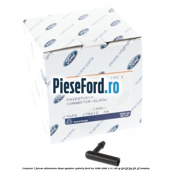 Conector L furtun alimentare diuze spalator parbriz Ford Ka 1996-2008 1.3 i 49 cp JJD, JJF, JJG, JJH, JJL benzina