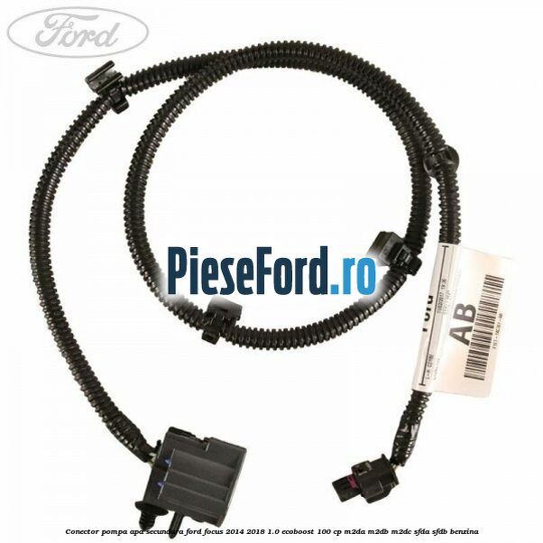 Conector pompa apa secundara Ford Focus 2014-2018 1.0 EcoBoost 100 cp M2DA, M2DB, M2DC, SFDA, SFDB benzina