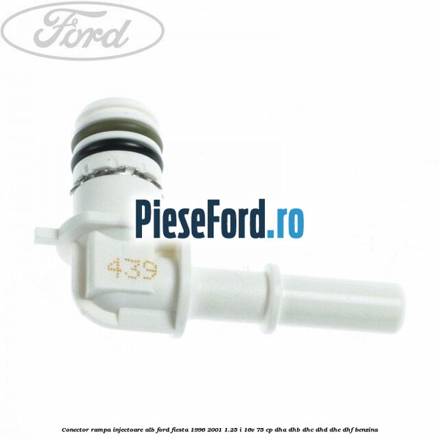 Conector rampa injectoare alb Ford Fiesta 1996-2001 1.25 i 16V 75 cp DHA, DHB, DHC, DHD, DHE, DHF benzina