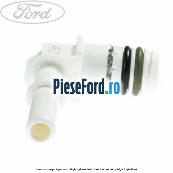 Conector rampa injectoare alb Ford Fiesta 2005-2008 1.6 TDCi 90 cp HHJA, HHJB diesel