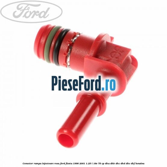 Conector rampa injectoare rosu Ford Fiesta 1996-2001 1.25 i 16V 75 cp DHA, DHB, DHC, DHD, DHE, DHF benzina
