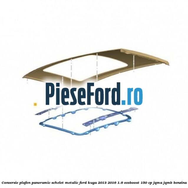 Conversie plafon panoramic schelet metalic Ford Kuga 2013-2016 1.6 EcoBoost 150 cp JQMA, JQMB benzina