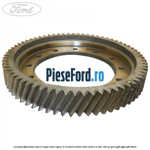 Coroana diferential cutie 6 trepte VMT6 raport 4.714 Ford Transit 2014-2018 2.2 TDCi 125 cp CY14, CYF5, CYFG, USF6 diesel