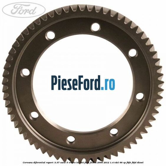 Coroana diferential raport 3.37 cutie 5 trepte B5/IB5 Ford Fiesta 2008-2012 1.4 TDCi 68 cp F6JB, F6JD diesel