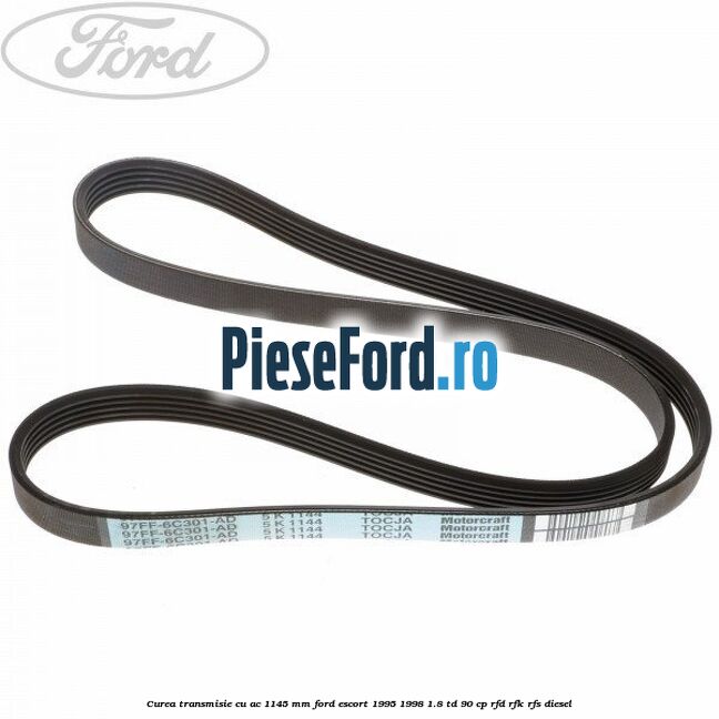 Curea transmisie cu AC 1145 mm Ford Escort 1995-1998 1.8 TD 90 cp RFD, RFK, RFS diesel