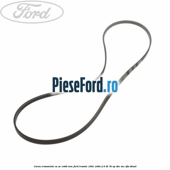 Curea transmisie cu AC 1488 mm Ford Transit 1991-1994 2.5 DI 70 cp 4BC, 4CC, 4FA diesel