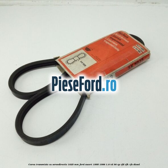 Curea transmisie cu servodirectie 1025 mm Ford Escort 1995-1998 1.8 TD 90 cp RFD, RFK, RFS diesel