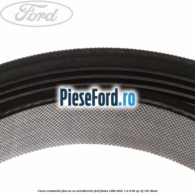 Curea transmisie fara AC cu servodirectie Ford Fiesta 1996-2001 1.8 D 60 cp Curea transmisie fara AC cu servodirectie Ford Fiesta 1996-2001 1.8 D 60 cp RTJ, RTK diesel