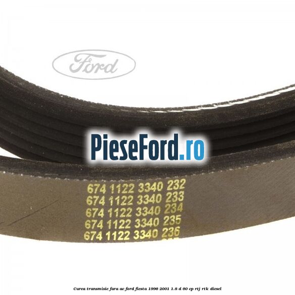 Curea transmisie fara AC Ford Fiesta 1996-2001 1.8 D 60 cp RTJ, RTK diesel