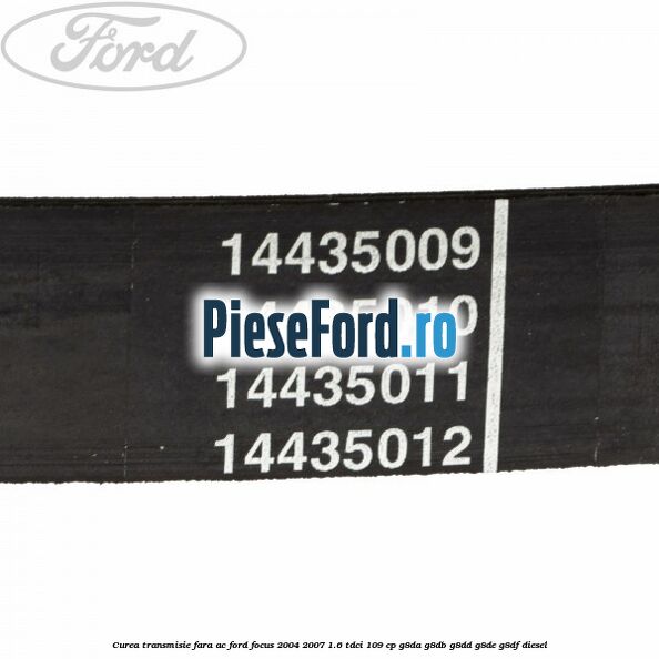 Curea transmisie fara AC Ford Focus 2004-2007 1.6 TDCi 109 cp G8DA, G8DB, G8DD, G8DE, G8DF diesel