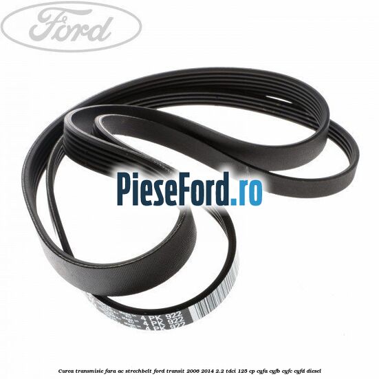 Curea transmisie fara AC strechbelt Ford Transit 2006-2014 2.2 TDCi 125 cp CYFA, CYFB, CYFC, CYFD diesel