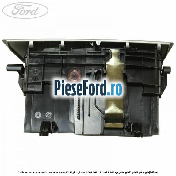 Cutie scrumiera consola centrala seria 15/32 Ford Focus 2008-2011 1.6 TDCi 109 cp G8DA, G8DB, G8DD, G8DE, G8DF diesel