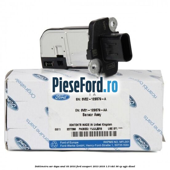 Debitmetru aer dupa anul 03/2010 Ford EcoSport 2013-2018 1.5 TDCi 90 cp UGJE diesel