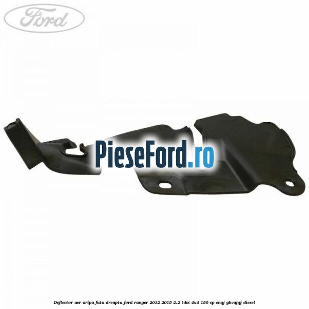 Deflector aer aripa fata dreapta Ford Ranger 2012-2015 2.2 TDCi 4x4 150 cp ENQJ, GBVAJQJ diesel
