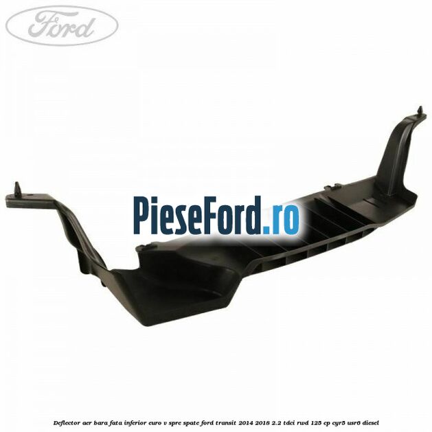 Deflector aer bara fata inferior euro V spre spate Ford Transit 2014-2018 2.2 TDCi RWD 125 cp CYR5, USR6 diesel