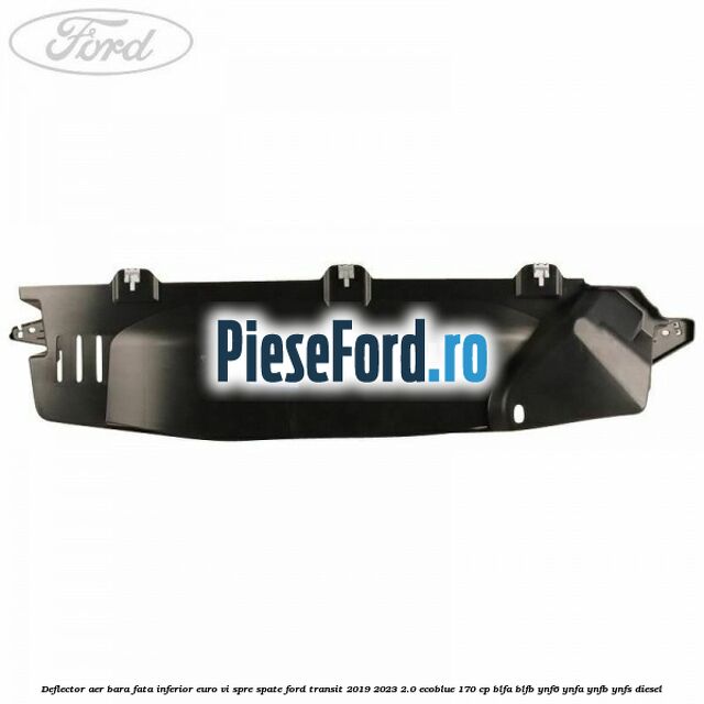 Deflector aer bara fata inferior euro VI spre spate Ford Transit 2019-2023 2.0 EcoBlue 170 cp BLFA, BLFB, YNF6, YNFA, YNFB, YNFS diesel