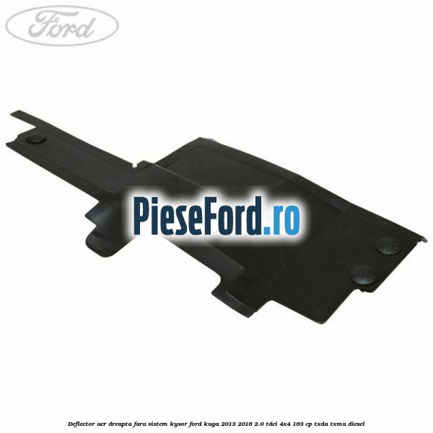 Deflector aer dreapta fara sistem Kysor Ford Kuga 2013-2016 2.0 TDCi 4x4 163 cp TXDA, TXMA diesel
