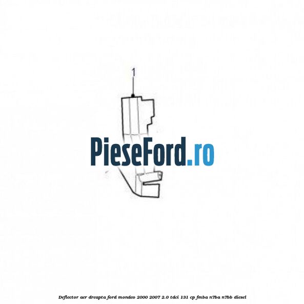 Deflector aer dreapta Ford Mondeo 2000-2007 2.0 TDCi 131 cp FMBA, N7BA, N7BB diesel