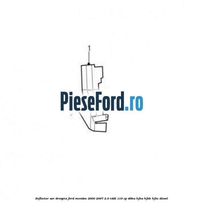 Deflector aer dreapta Ford Mondeo 2000-2007 2.0 TDDI 115 cp D6BA, HJBA, HJBB, HJBC diesel