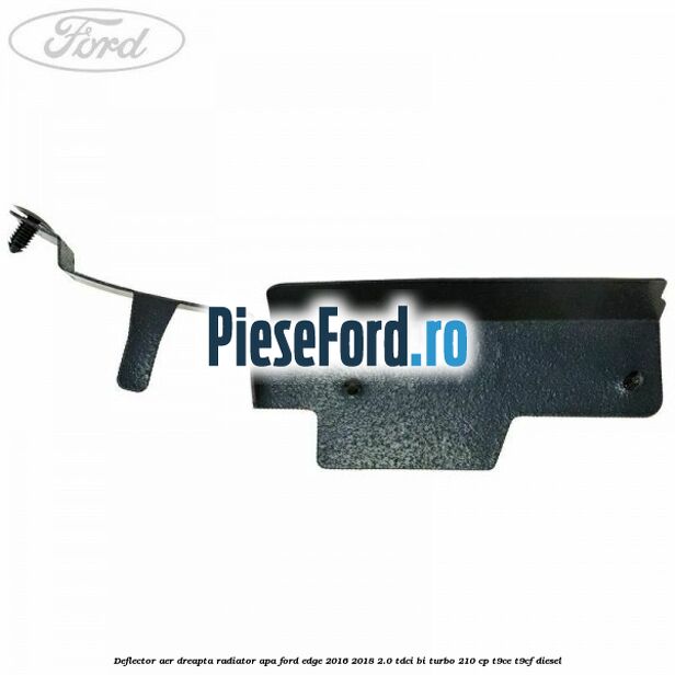 Deflector aer dreapta radiator apa Ford Edge 2016-2018 2.0 TDCi Bi-Turbo 210 cp T9CE, T9CF diesel