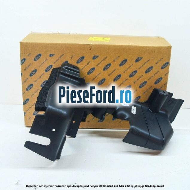 Deflector aer inferior radiator apa dreapta Ford Ranger 2016-2020 2.2 TDCi 160 cp Deflector aer inferior radiator apa dreapta Ford Ranger 2016-2020 2.2 TDCi 160 cp GBVAJQJ, T22DD0P diesel
