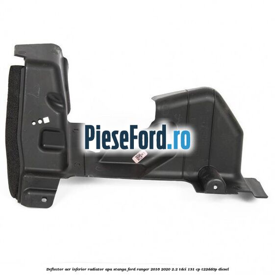 Deflector aer inferior radiator apa stanga Ford Ranger 2016-2020 2.2 TDCi 131 cp T22DD0P diesel