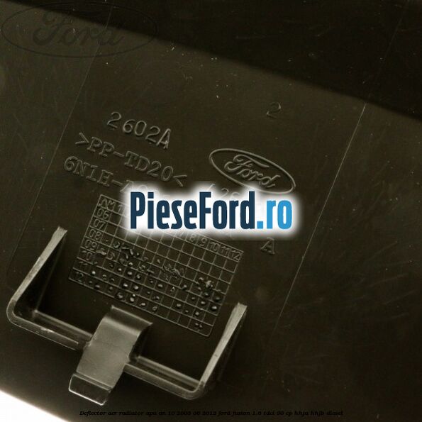 Deflector aer radiator apa an 10/2005-06/2012 Ford Fusion 1.6 TDCi 90 cp Deflector aer radiator apa an 10/2005-06/2012 Ford Fusion 1.6 TDCi 90 cp HHJA, HHJB diesel