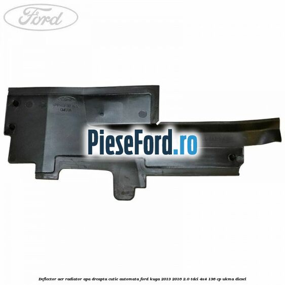 Deflector aer radiator apa dreapta cutie automata Ford Kuga 2013-2016 2.0 TDCi 4x4 136 cp UKMA diesel