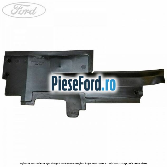 Deflector aer radiator apa dreapta cutie automata Ford Kuga 2013-2016 2.0 TDCi 4x4 163 cp TXDA, TXMA diesel