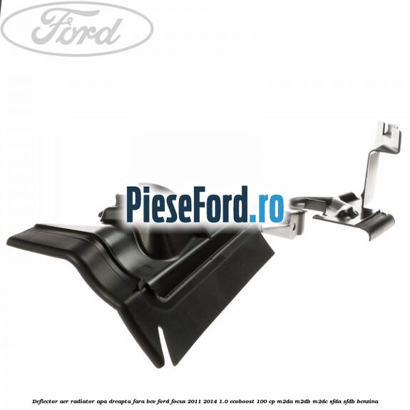 Deflector aer radiator apa dreapta fara BEV Ford Focus 2011-2014 1.0 EcoBoost 100 cp M2DA, M2DB, M2DC, SFDA, SFDB benzina