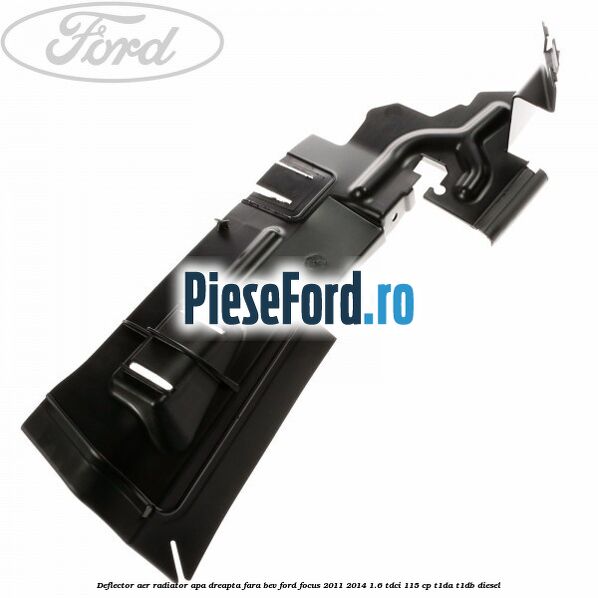 Deflector aer radiator apa dreapta fara BEV Ford Focus 2011-2014 1.6 TDCi 115 cp T1DA, T1DB diesel