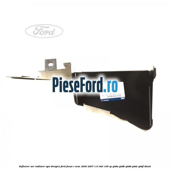 Deflector aer radiator apa dreapta Ford Focus C-Max 2003-2007 1.6 TDCi 109 cp G8DA, G8DB, G8DD, G8DE, G8DF diesel