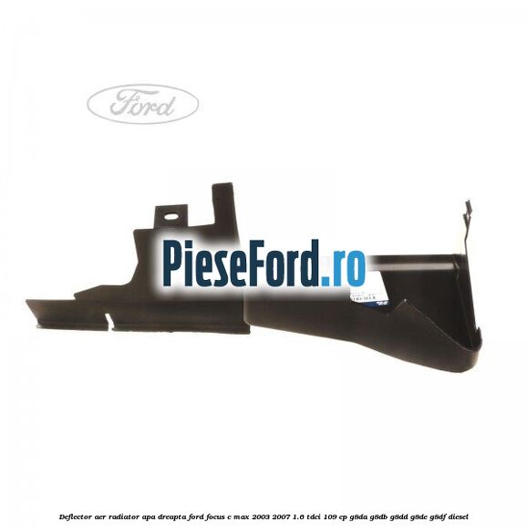 Deflector aer radiator apa dreapta Ford Focus C-Max 2003-2007 1.6 TDCi 109 cp G8DA, G8DB, G8DD, G8DE, G8DF diesel