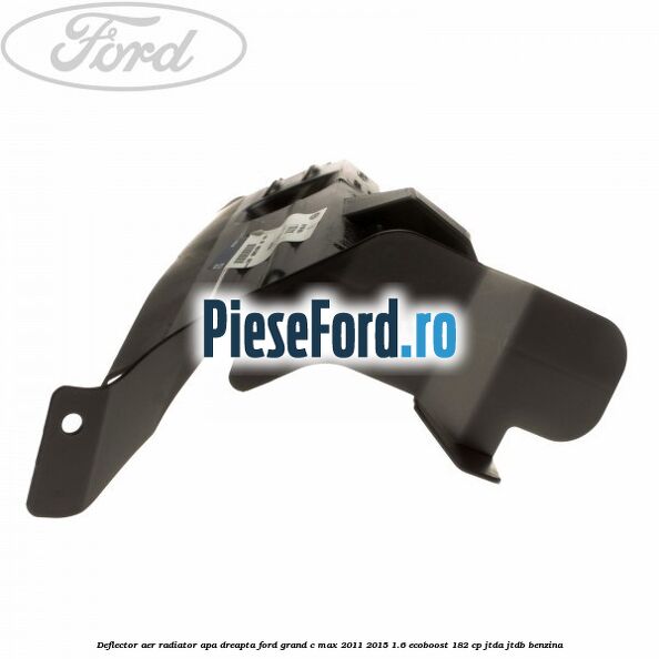 Deflector aer radiator apa dreapta Ford Grand C-Max 2011-2015 1.6 EcoBoost 182 cp JTDA, JTDB benzina