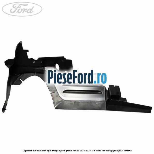 Deflector aer radiator apa dreapta Ford Grand C-Max 2011-2015 1.6 EcoBoost 182 cp JTDA, JTDB benzina