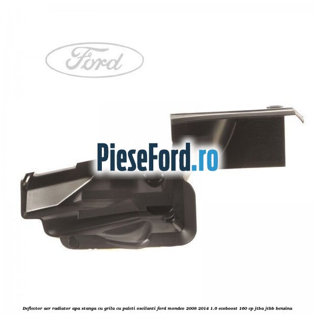 Deflector aer radiator apa stanga cu grila cu paleti oscilanti Ford Mondeo 2008-2014 1.6 EcoBoost 160 cp JTBA, JTBB benzina