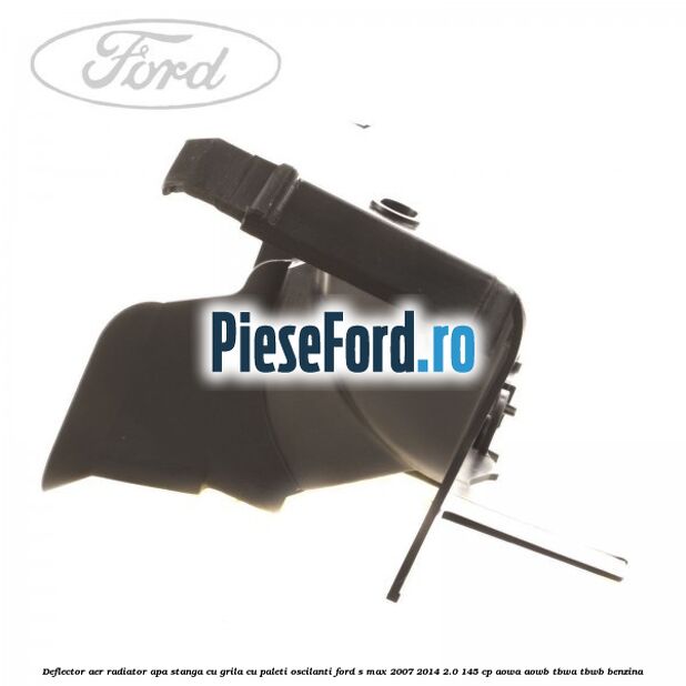 Deflector aer radiator apa stanga cu grila cu paleti oscilanti Ford S-Max 2007-2014 2.0 145 cp AOWA, AOWB, TBWA, TBWB benzina