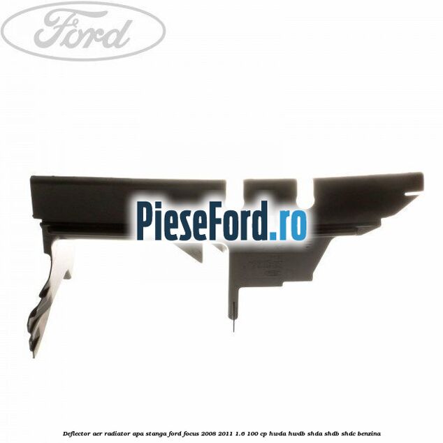Deflector aer radiator apa stanga Ford Focus 2008-2011 1.6 100 cp HWDA, HWDB, SHDA, SHDB, SHDC benzina