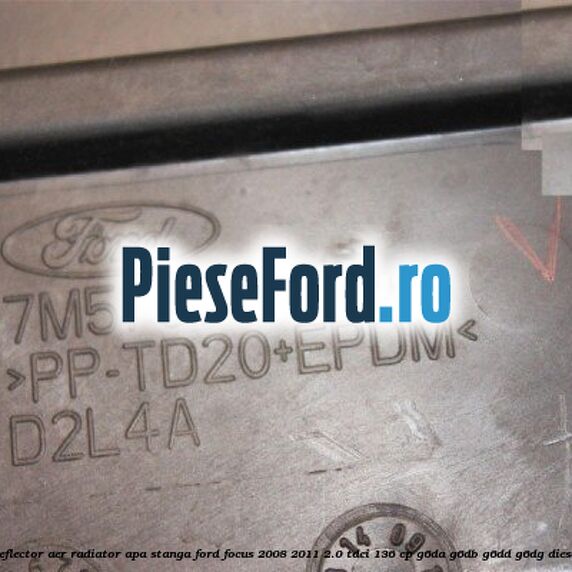 Deflector aer radiator apa stanga Ford Focus 2008-2011 2.0 TDCi 136 cp G6DA, G6DB, G6DD, G6DG diesel